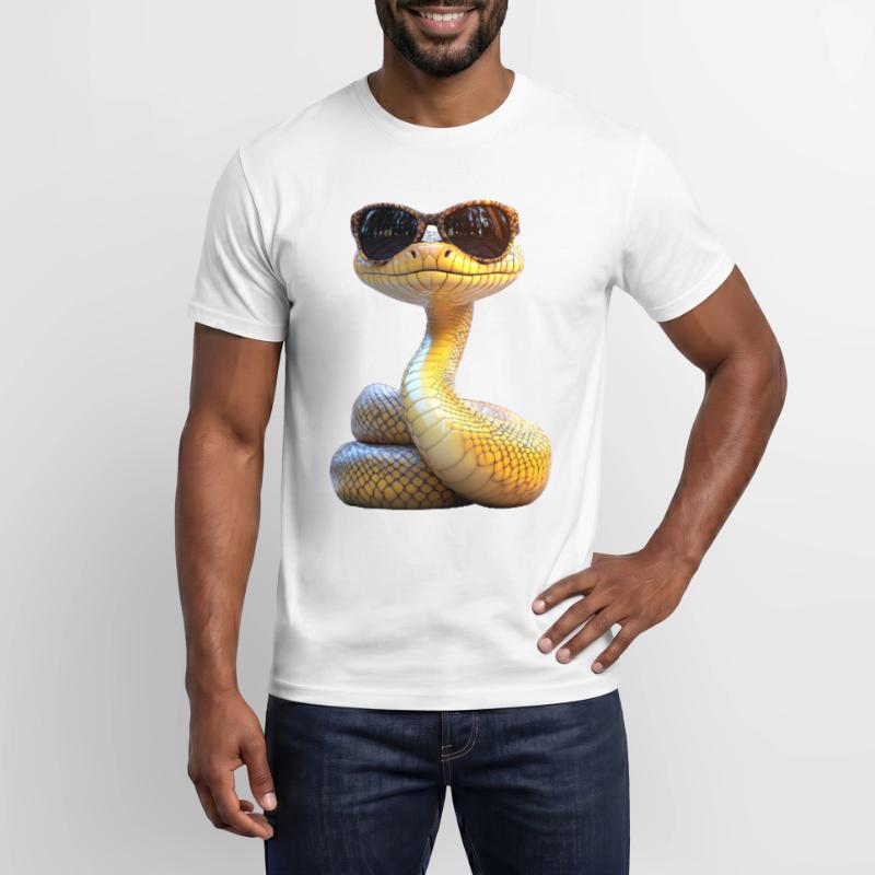 Serpent Python Cobra Mamba Serpent à sonnettes Serpent T-shirt homme