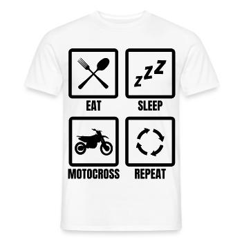 Motocross Saying - Men's T-Shirt - white - Front - AI Model Male 178 dark (178cm)