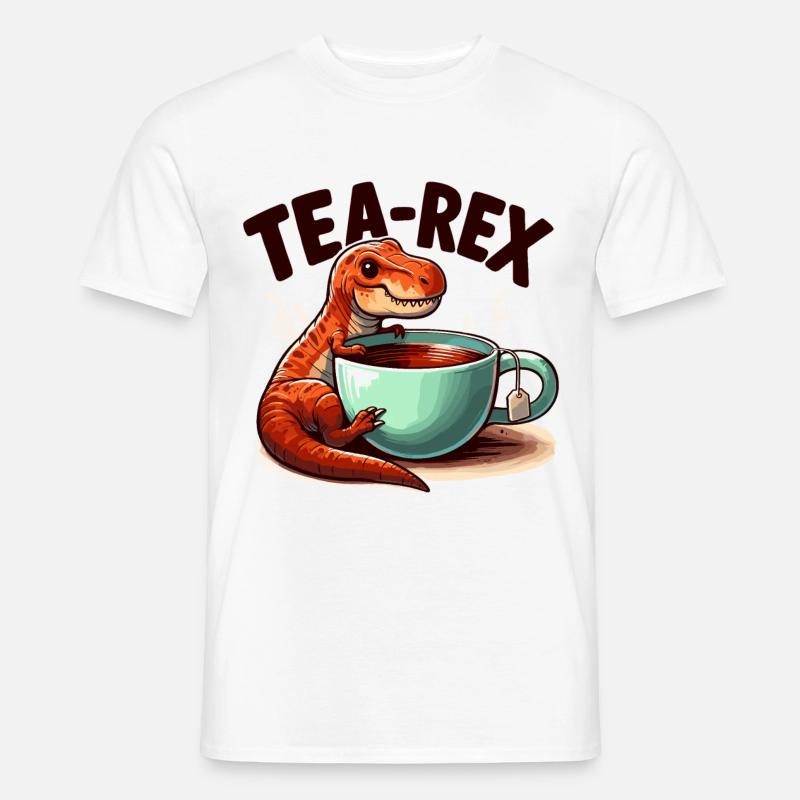 Tee Rex Tee-Rex Teetrinker Geschenk - Männer T-Shirt - Weiß