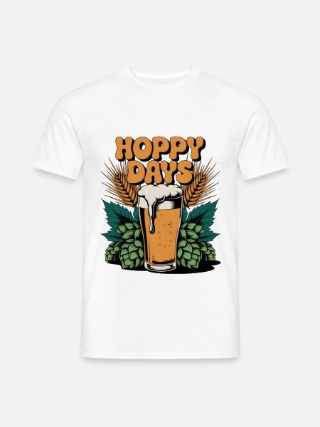 Hoppy Days - Männer T-Shirt - Weiß