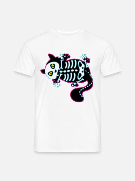 Lustige Katze – Halloween-Humor - Männer T-Shirt - Weiß