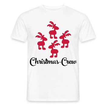T-shirt amusant pour toute la famille pour Noël - T-shirt homme - blanc - Devant - AI Model Male 178 dark (178cm)