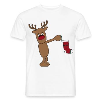 Cadeaux amusants pour Noël - T-shirt homme - blanc - Devant - AI Model Male 178 dark (178cm)