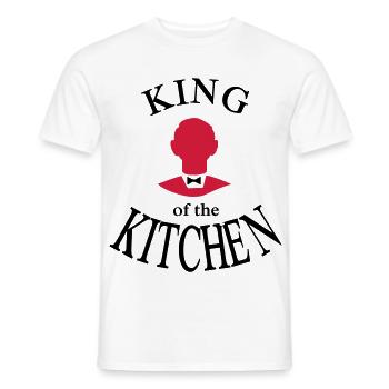 Tablier de chef - T-shirt homme - blanc - Devant - AI Model Male 178 dark (178cm)