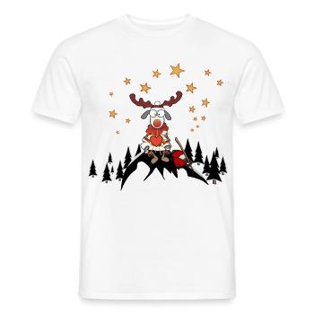 Noël avec le cœur - T-shirt homme - blanc - Devant - AI Model Male 178 dark (178cm)