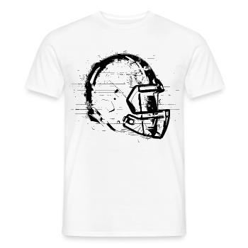 Football Helm - Männer T-Shirt - Weiß - Vorne - AI Model Male 178 dark (178cm)