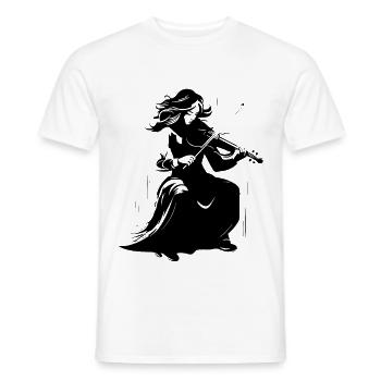 Violinist - Men's T-Shirt - white - Front - AI Model Male 178 dark (178cm)