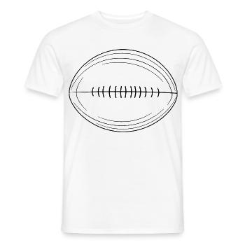Football américain - T-shirt homme - blanc - Devant - AI Model Male 178 dark (178cm)