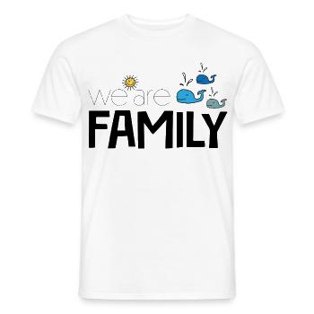 We are Family - Men's T-Shirt - white - Front - AI Model Male 178 dark (178cm)