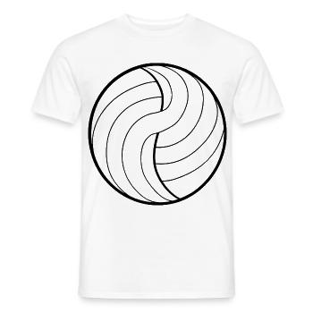 Volleyball Ball Stroke Sketch - Men's T-Shirt - white - Front - AI Model Male 178 dark (178cm)