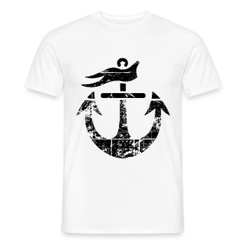 Zeichnung Anker - Männer T-Shirt - Weiß - Vorne - AI Model Male 178 dark (178cm)