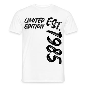 Limited Edition Est. 1985 - Men's T-Shirt - white - Front - AI Model Male 178 dark (178cm)