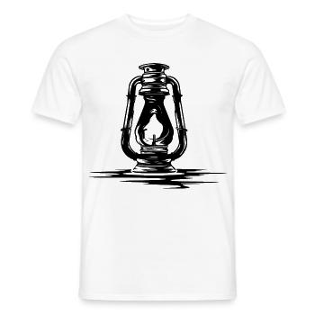 Skizze Öllampe - Männer T-Shirt - Weiß - Vorne - AI Model Male 178 dark (178cm)