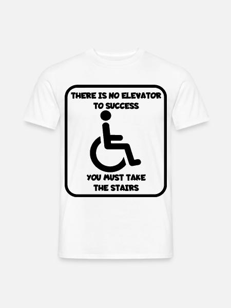 Kein Aufzug zum Erfolg, man kann klettern gehen # - Männer T-Shirt - Weiß