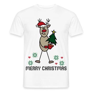 weihnachten 8 - Männer T-Shirt - Weiß - Vorne - AI Model Male 178 dark (178cm)