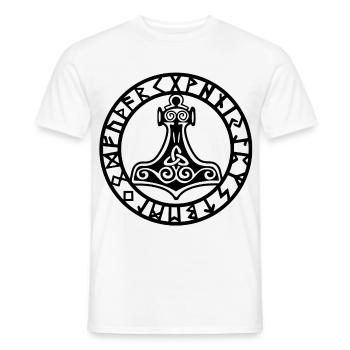 Schwarzer Wikingerhammer - Männer T-Shirt - Weiß - Vorne - AI Model Male 178 dark (178cm)