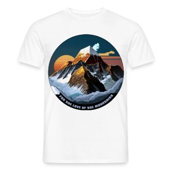 Aus Liebe zu den Bergen - Männer T-Shirt - Weiß - Vorne - AI Model Male 178 dark (178cm)