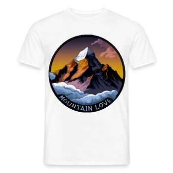 L’amour de la montagne - T-shirt homme - blanc - Devant - AI Model Male 178 dark (178cm)