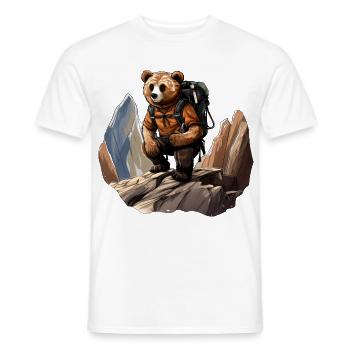 Ours Alpinistes / Randonnée Ours - T-shirt homme - blanc - Devant - AI Model Male 178 dark (178cm)