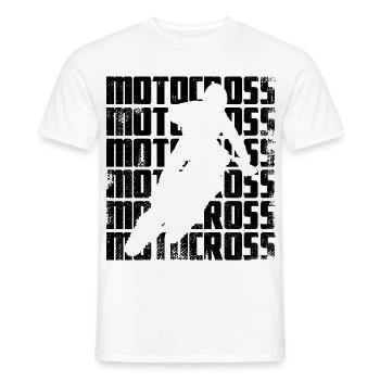 Motocross - T-shirt homme - blanc - Devant - AI Model Male 178 dark (178cm)