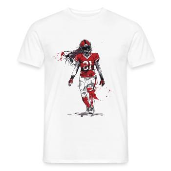Footballspieler Frau - Männer T-Shirt - Weiß - Vorne - AI Model Male 178 dark (178cm)