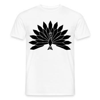 The black peacock - Men's T-Shirt - white - Front - AI Model Male 178 dark (178cm)
