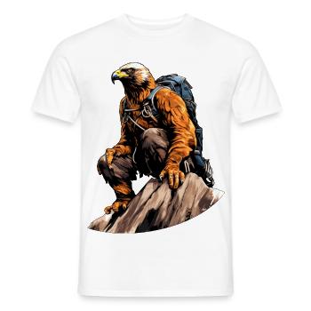 Adler Hiking / Mountaineering Adler - Men's T-Shirt - white - Front - AI Model Male 178 dark (178cm)