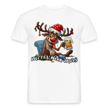 Merry Hix-Mas - Men's T-Shirt - white - Front - AI Model Male 178 dark (178cm)