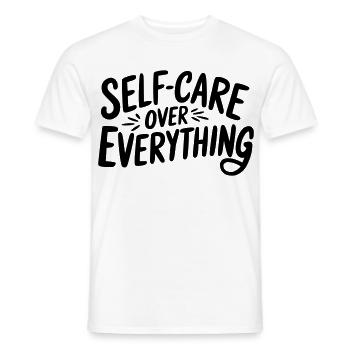 Self Care Over Everything - Men's T-Shirt - white - Front - AI Model Male 178 dark (178cm)
