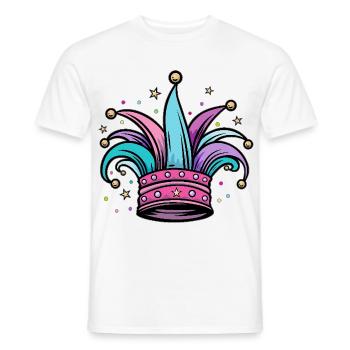 Narrenmütze Narrenkappe für Karneval und Fasching - Männer T-Shirt - Weiß - Vorne - AI Model Male 178 dark (178cm)