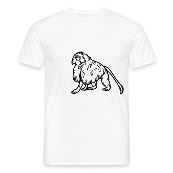 Gelada Monkey - Men's T-Shirt - white - Front - AI Model Male 178 dark (178cm)