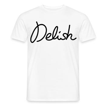 Delish – Stylish Foodie Statement - Men's T-Shirt - white - Front - AI Model Male 178 dark (178cm)
