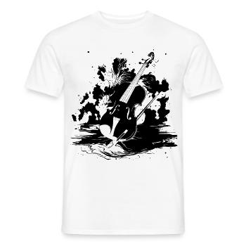Violon - T-shirt homme - blanc - Devant - AI Model Male 178 dark (178cm)