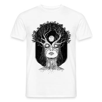 Boho Baum Frau Gaea Abstrakt Grafik Mystisch - Männer T-Shirt - Weiß - Vorne - AI Model Male 178 dark (178cm)