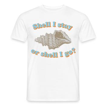 Shell ou go ? - T-shirt homme - blanc - Devant - AI Model Male 178 dark (178cm)