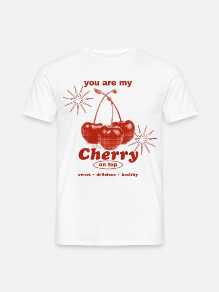 Cherry on Top – Sweet Perfection - Men's T-Shirt - white