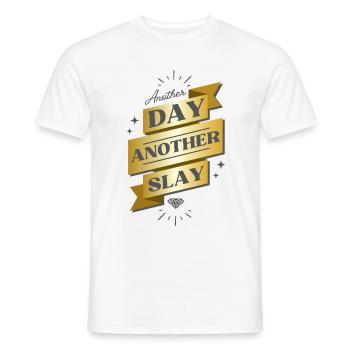 Un autre jour, une autre bannière de massacre - T-shirt homme - blanc - Devant - AI Model Male 178 dark (178cm)