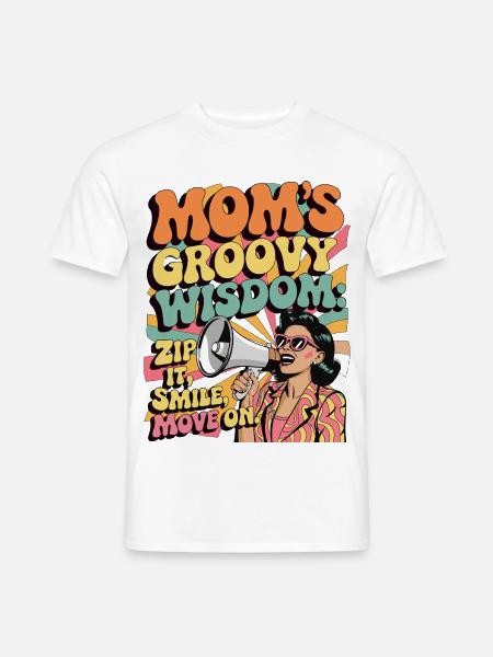 Mamas groovige Weisheit Lustiges Retro-Geschenk - Männer T-Shirt - Weiß