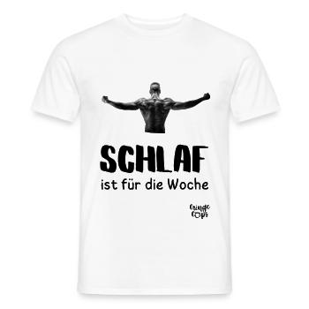 Schlaf ist für die Woche - Männer T-Shirt - Weiß - Vorne - AI Model Male 178 dark (178cm)