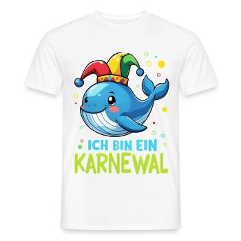 Ich Bin Ein Karnewal Wal - Männer T-Shirt - Weiß - Vorne - AI Model Male 178 dark (178cm)
