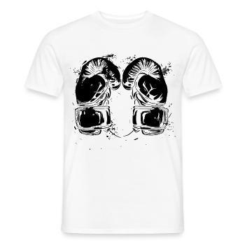 Gants de kickboxing - T-shirt homme - blanc - Devant - AI Model Male 178 dark (178cm)