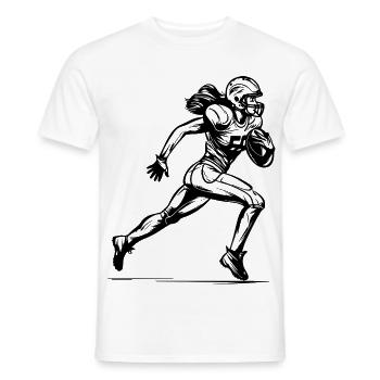 Joueur de football américain - T-shirt homme - blanc - Devant - AI Model Male 178 dark (178cm)