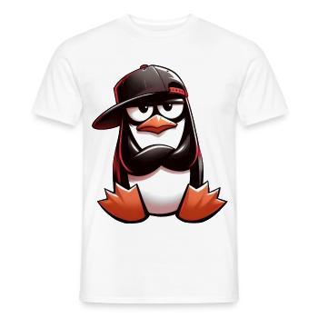 pigouin hiphop - T-shirt homme - blanc - Devant - AI Model Male 178 dark (178cm)