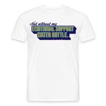 Emotional Support Water Bottle - Men's T-Shirt - white - Front - AI Model Male 178 dark (178cm)