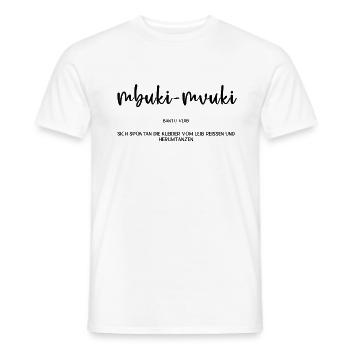 mbukimvuki - Männer T-Shirt - Weiß - Vorne - AI Model Male 178 dark (178cm)