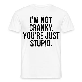 Je ne suis pas , tu es juste stupide - T-shirt homme - blanc - Devant - AI Model Male 178 dark (178cm)