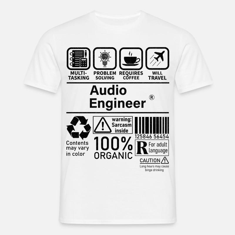 Audio Engineer multi tasking problem solving - Männer T-Shirt - Weiß