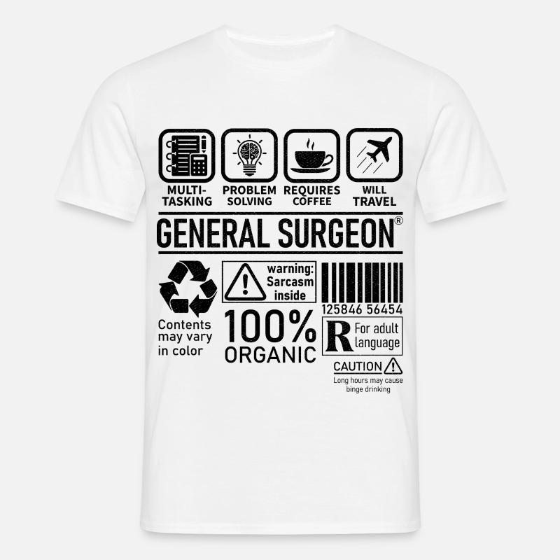 General Surgeon multi tasking problem solving - Männer T-Shirt - Weiß
