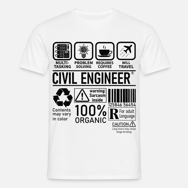 Civil Engineer multi tasking problem solving - Männer T-Shirt - Weiß