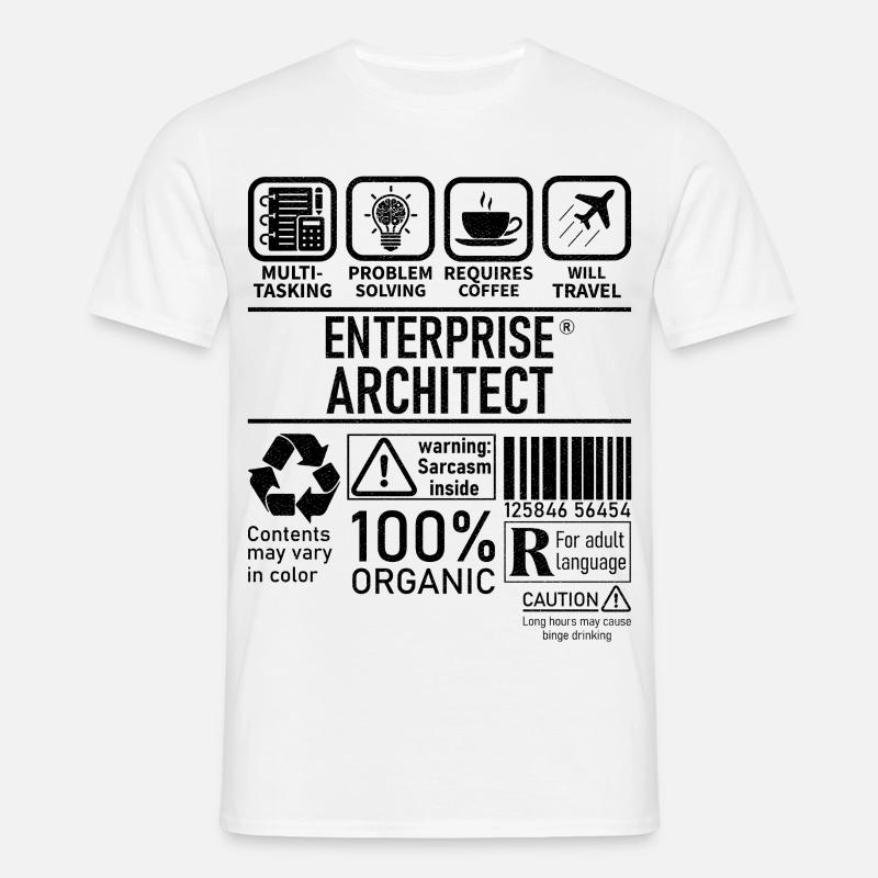 Enterprise Architect multi tasking problem solving - Men's T-Shirt - white